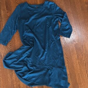 J. Jill Teal/Blue-Green Polka Dot Dress